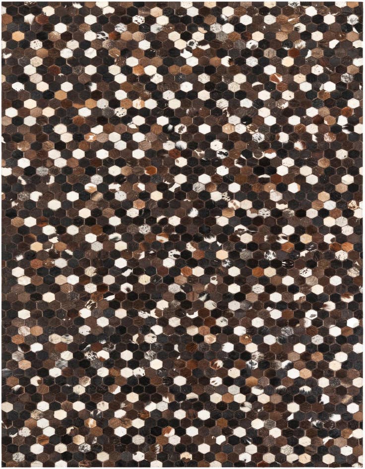 Detail image of 5' 1 x 8' Cowhide Leather Rug