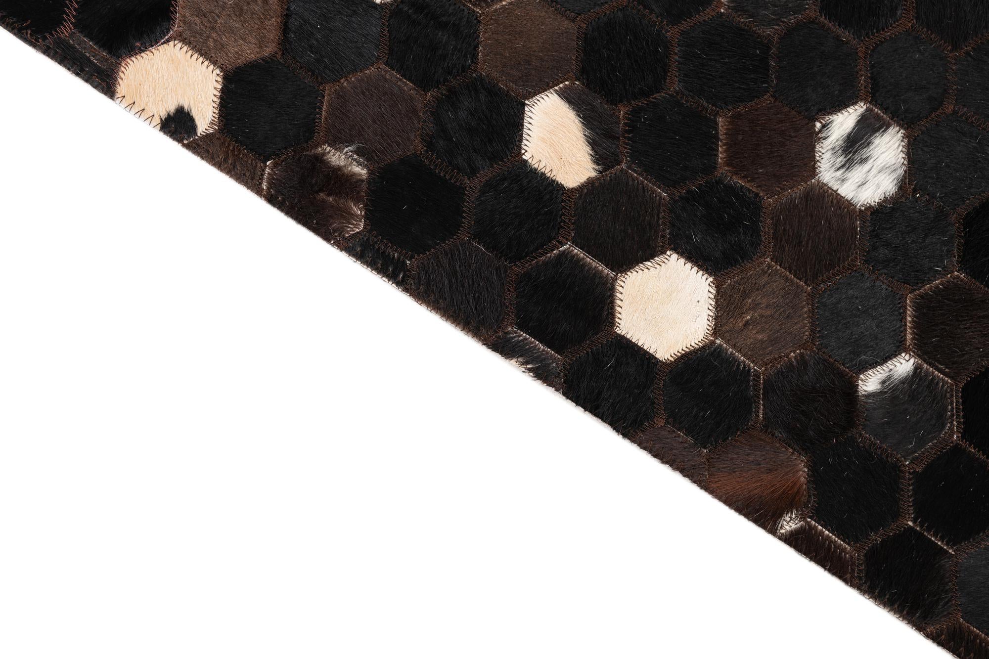 5' x 8' Cowhide Leather Rug