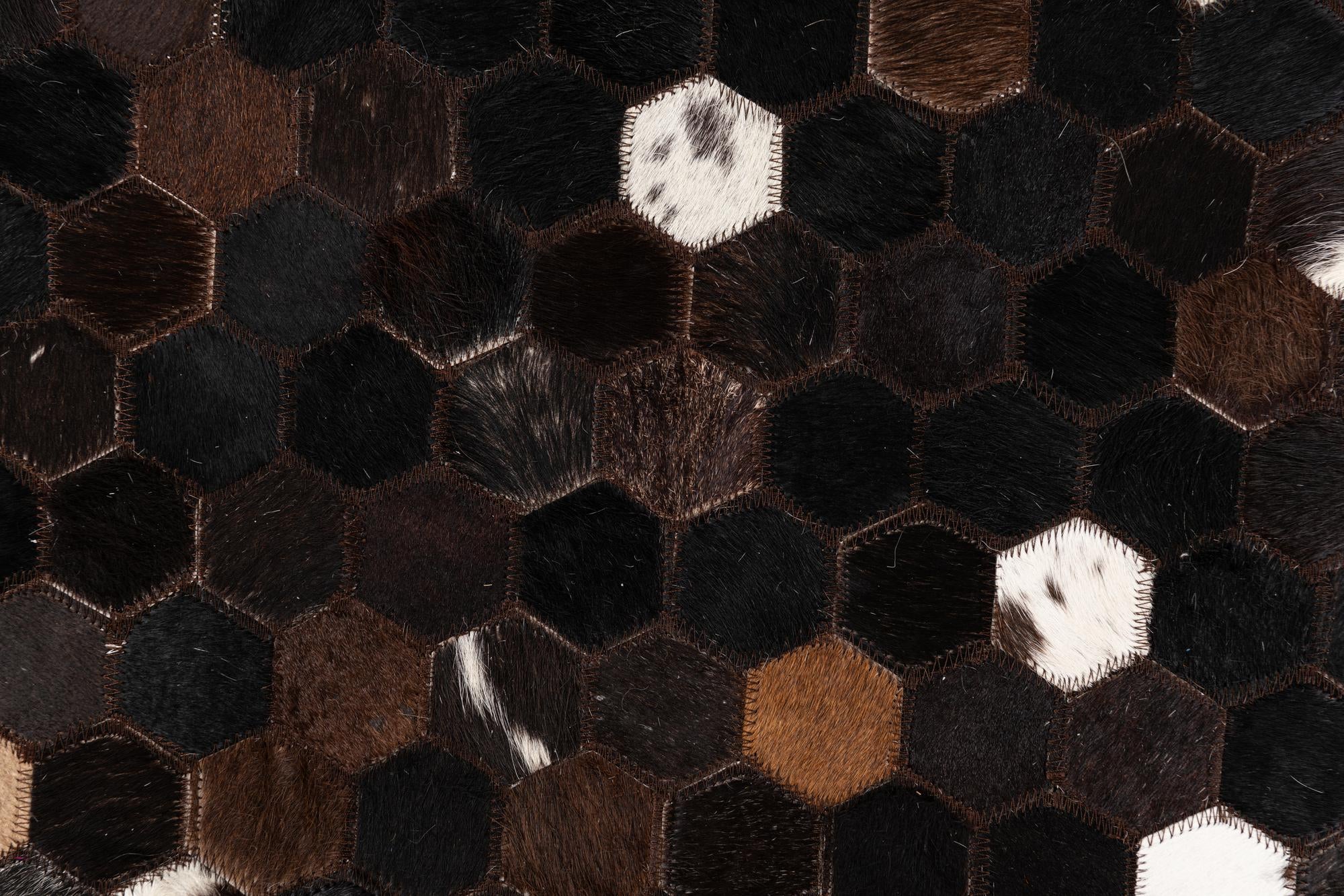 5' x 8' Cowhide Leather Rug