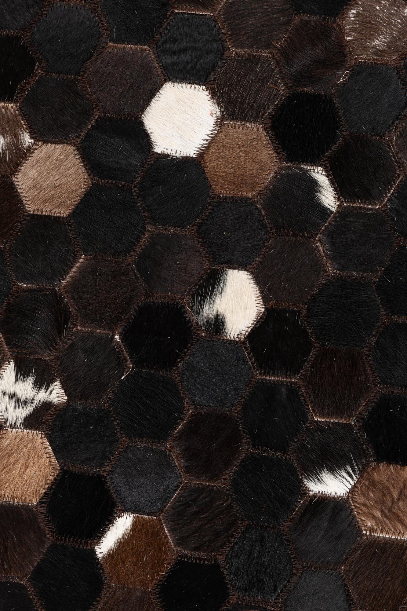 5' x 8' Cowhide Leather Rug