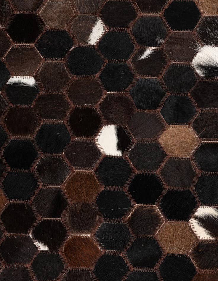 Detail image of 5' x 8' 2 Cowhide Leather Rug