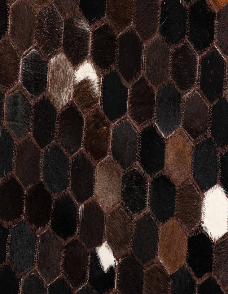 Detail image of 5' x 8' 2 Cowhide Leather Rug