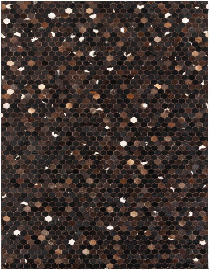 Detail image of 5' x 8' 2 Cowhide Leather Rug