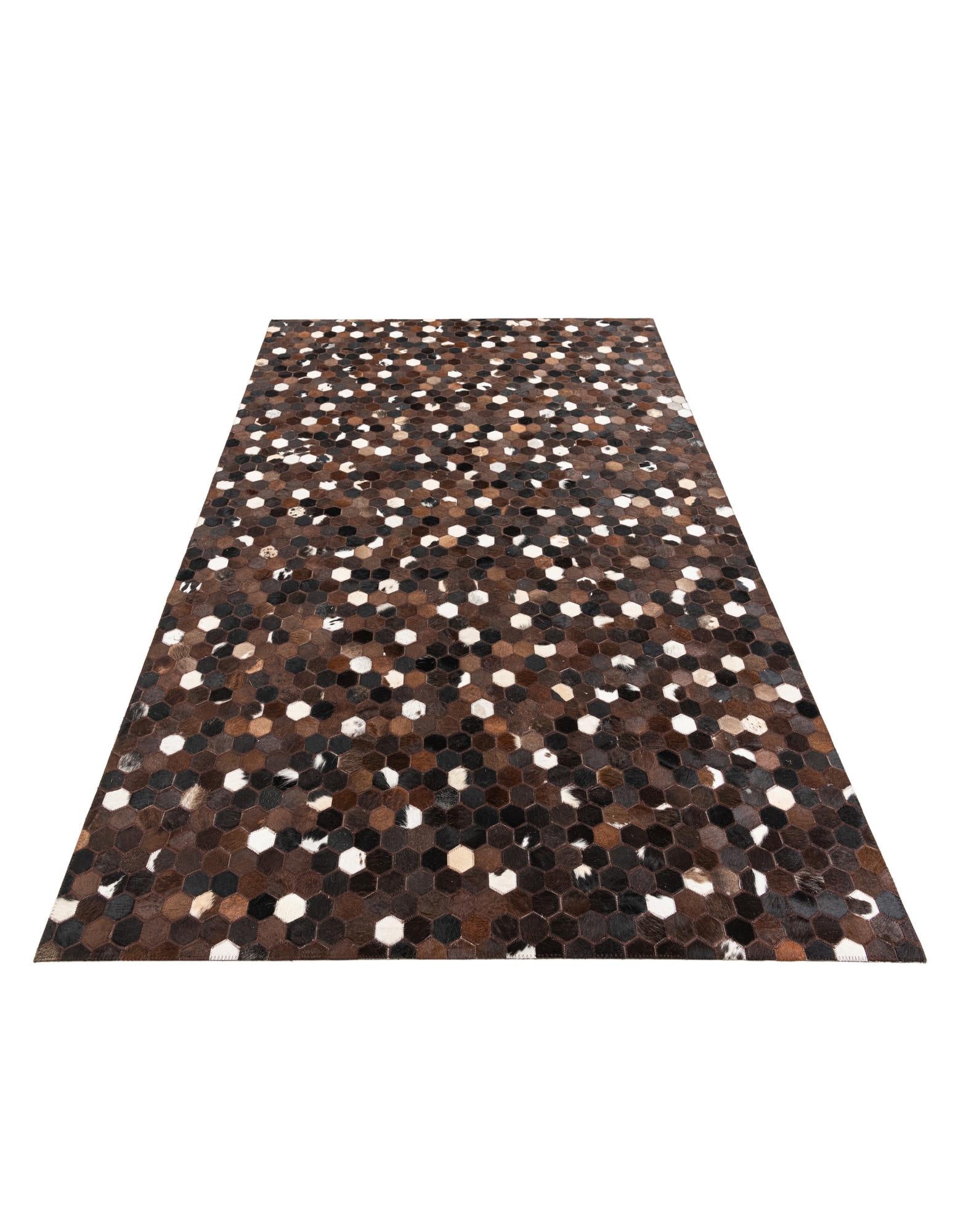5' x 8' Cowhide Leather Rug