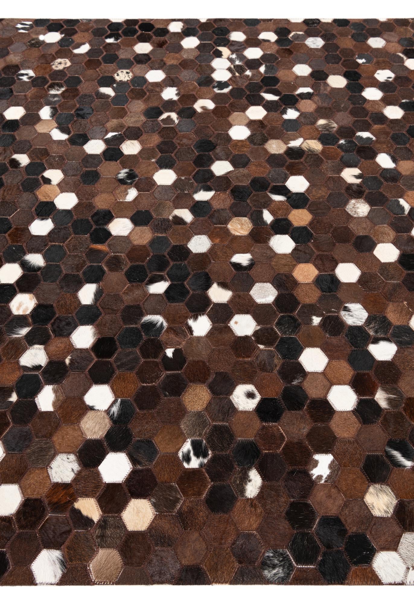 5' x 8' Cowhide Leather Rug