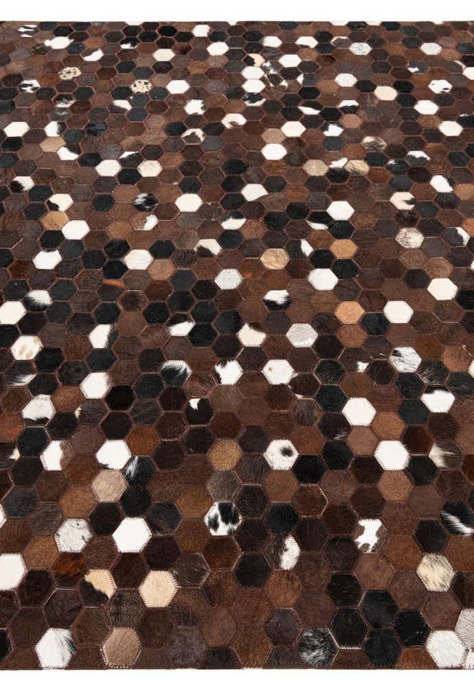 5' x 8' Cowhide Leather Rug