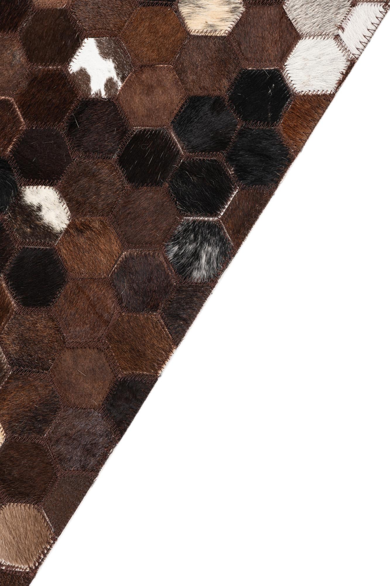 5' x 8' Cowhide Leather Rug