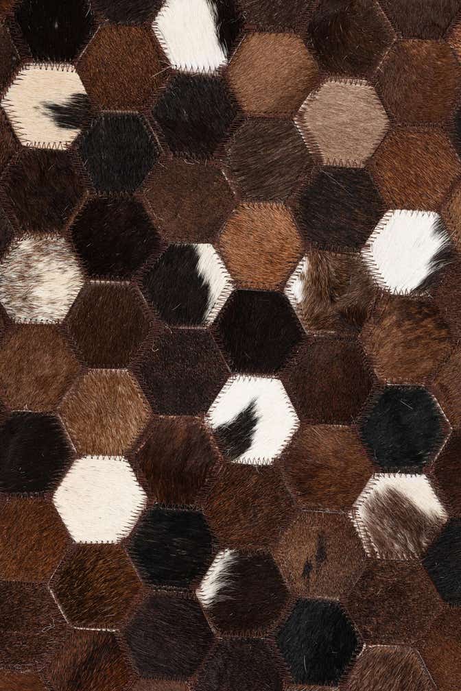 5' x 8' Cowhide Leather Rug