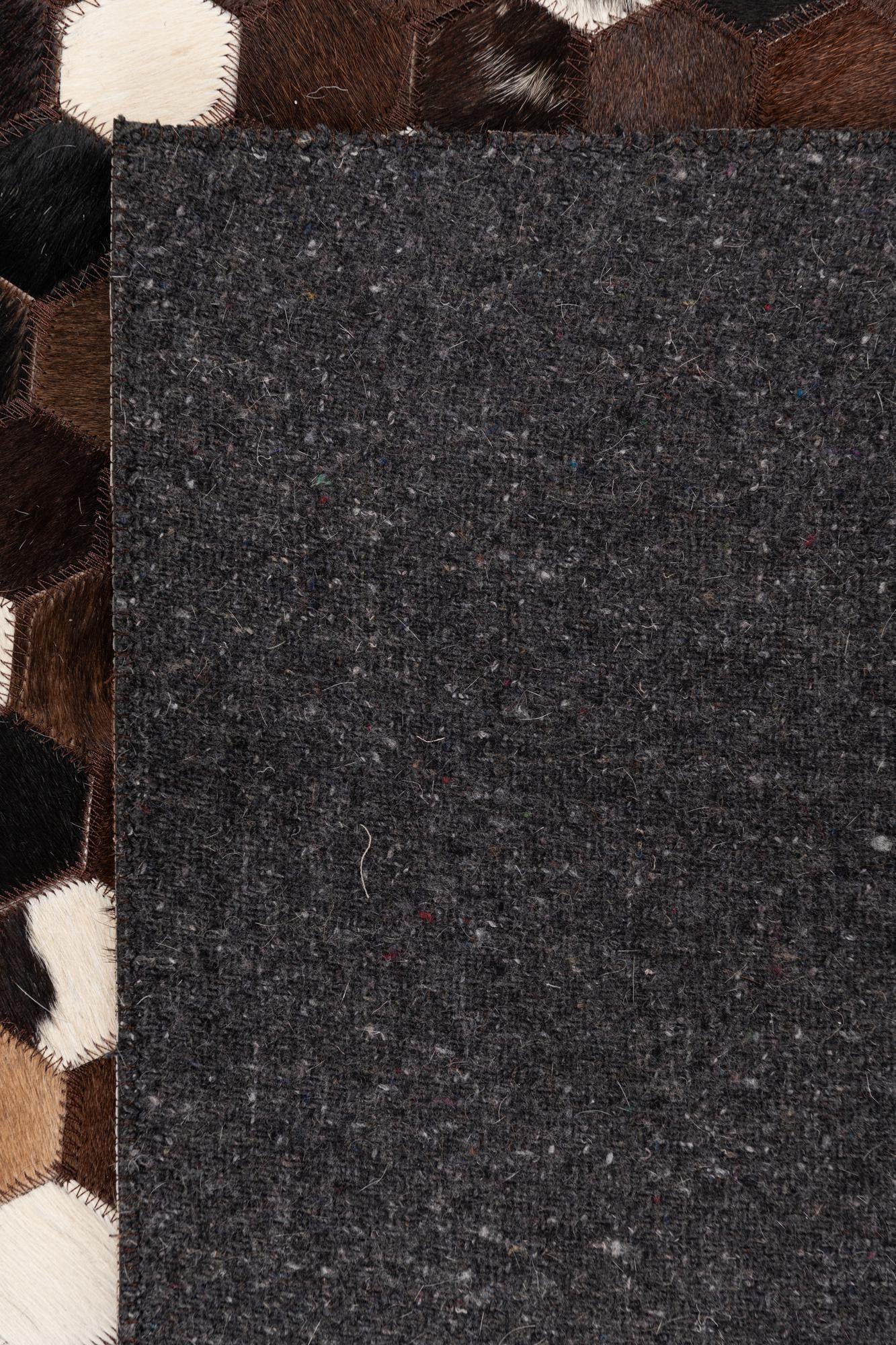 5' x 8' Cowhide Leather Rug