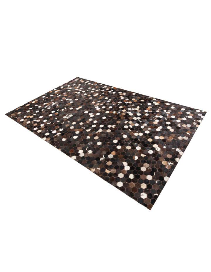 5' 1 x 8' Cowhide Leather Rug