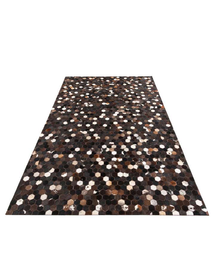 5' 1 x 8' Cowhide Leather Rug