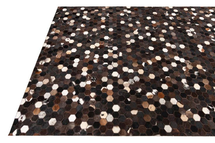 Detail image of 5' 1 x 8' Cowhide Leather Rug