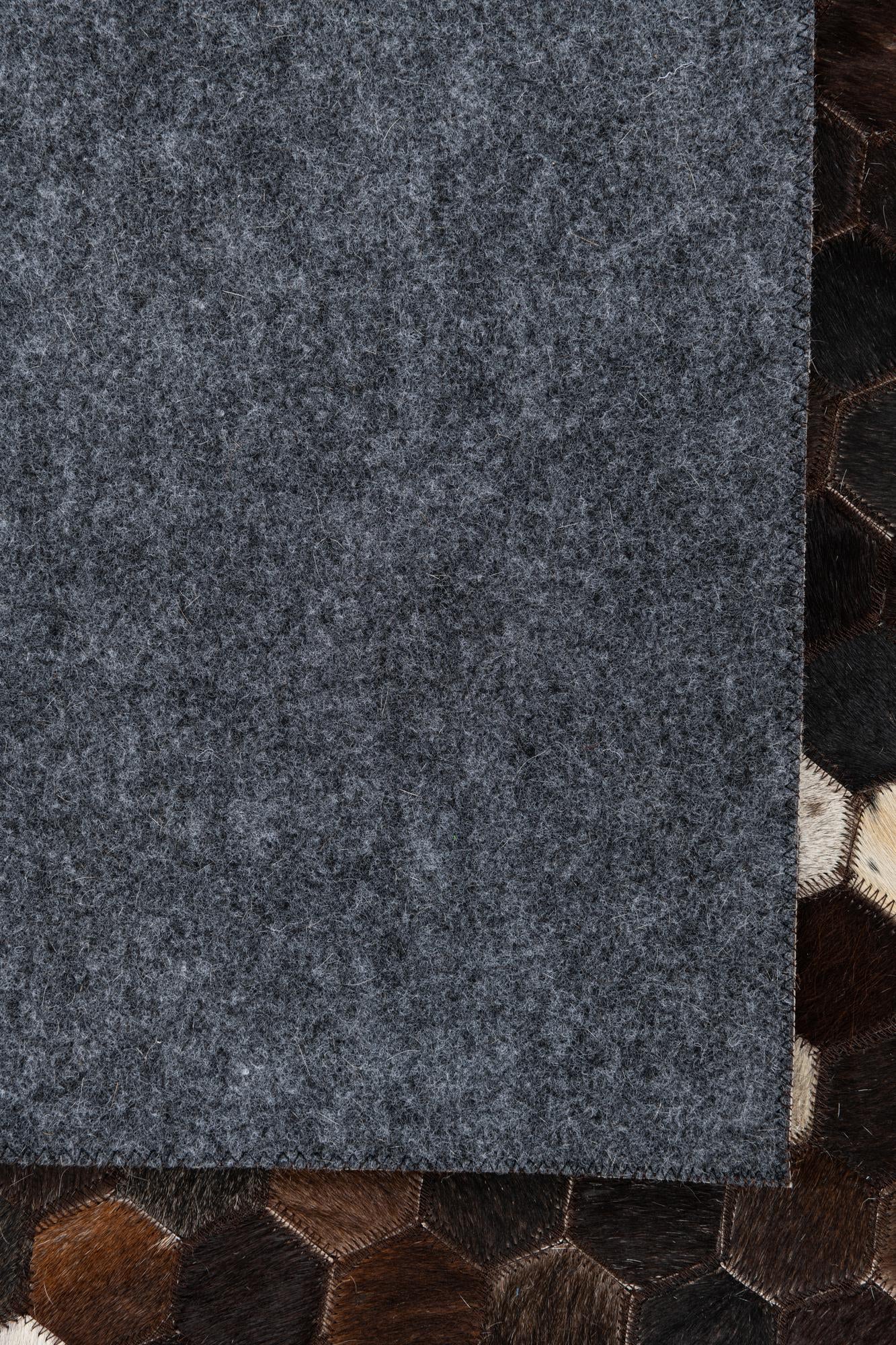 5' 1 x 8' Cowhide Leather Rug