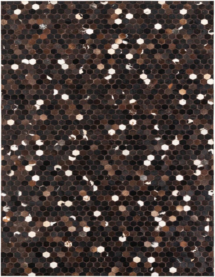 Detail image of 5' 1 x 8' Cowhide Leather Rug