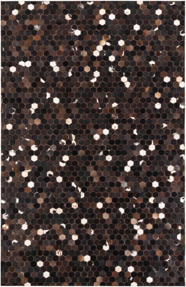 Detail image of 5' 1 x 8' Cowhide Leather Rug