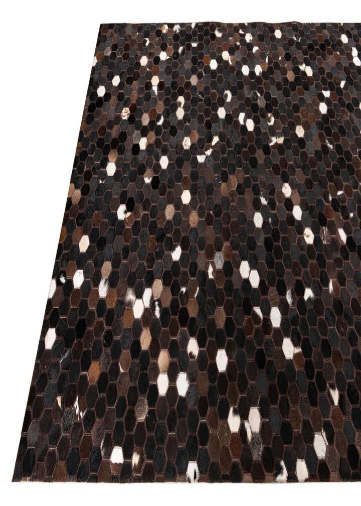 5' x 7' 10 Cowhide Leather Rug