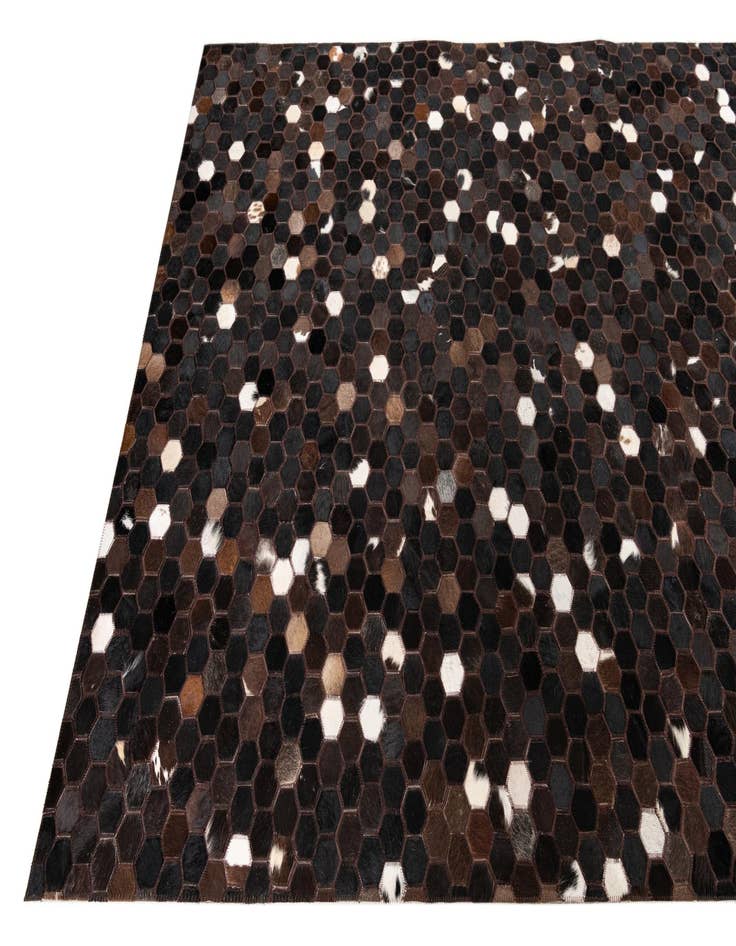 Detail image of 5' x 7' 10 Cowhide Leather Rug