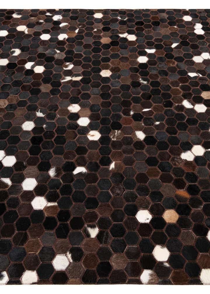5' x 7' 10 Cowhide Leather Rug