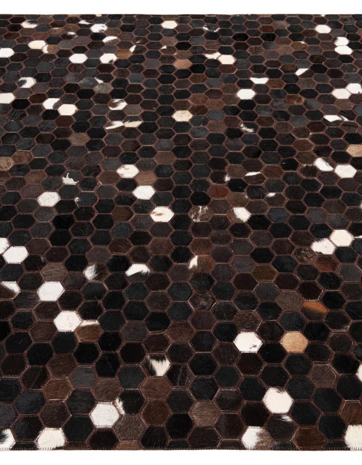 Detail image of 5' x 7' 10 Cowhide Leather Rug