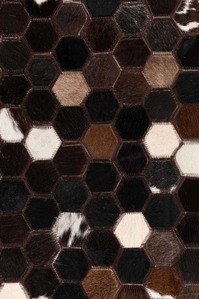 5' x 7' 10 Cowhide Leather Rug