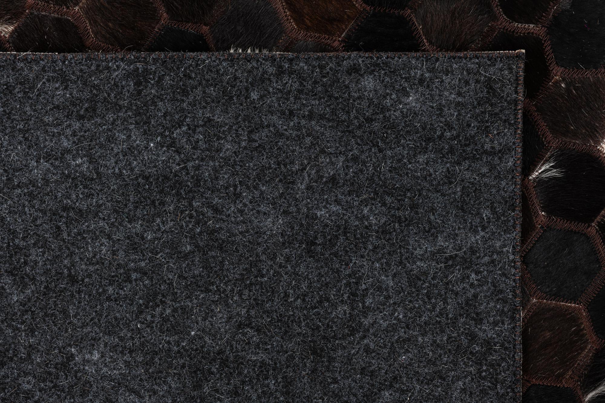 5' x 7' 10 Cowhide Leather Rug