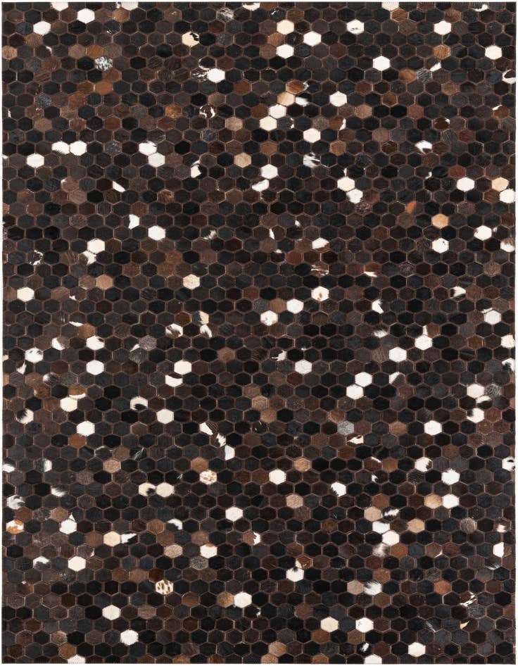 Detail image of 5' x 7' 10 Cowhide Leather Rug