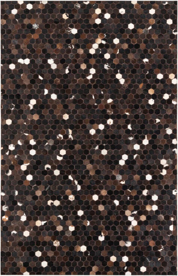 Detail image of 5' x 7' 10 Cowhide Leather Rug
