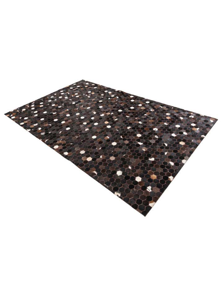 5' 1 x 8' 1 Cowhide Leather Rug