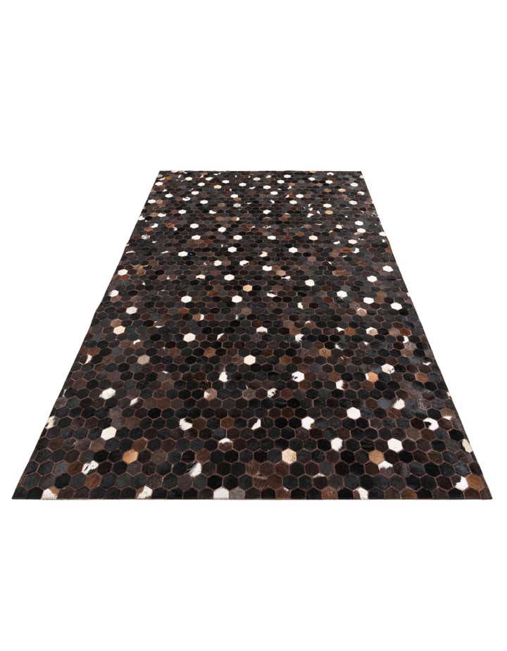 5' 1 x 8' 1 Cowhide Leather Rug