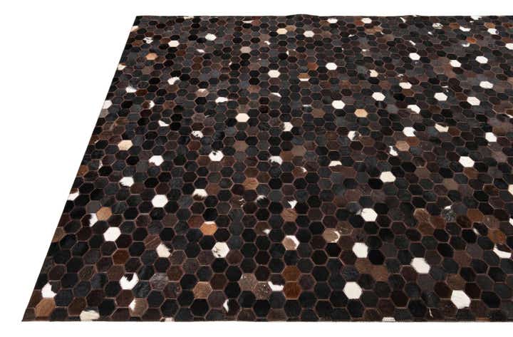 5' 1 x 8' 1 Cowhide Leather Rug