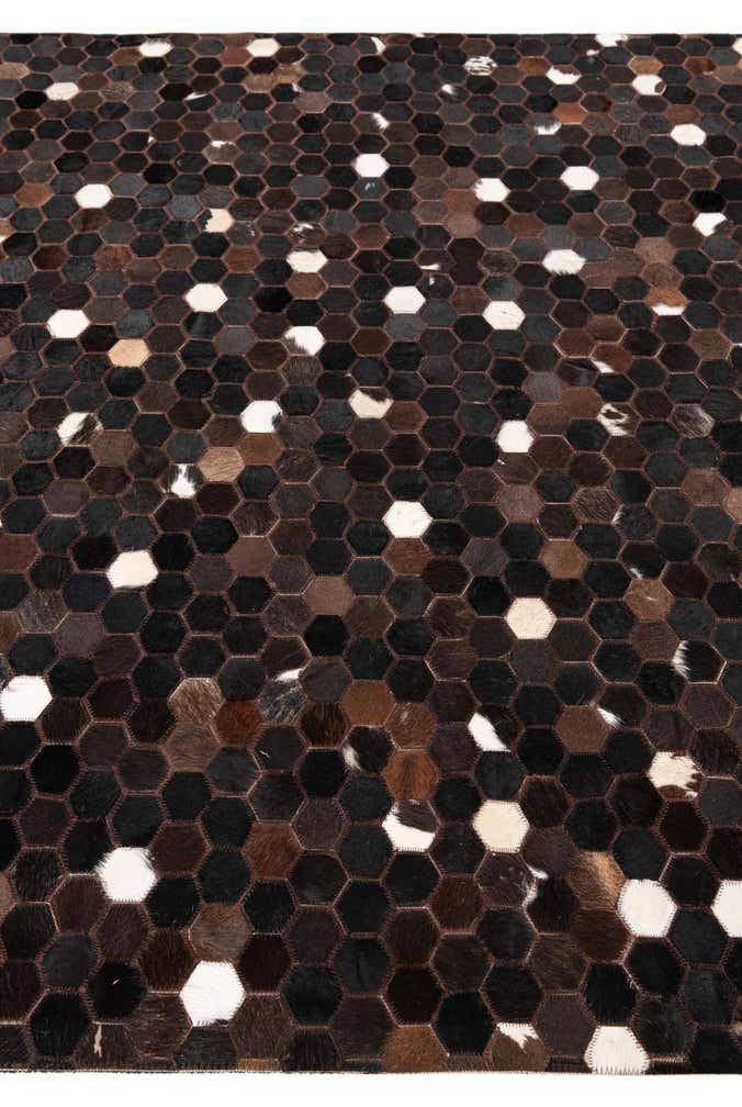5' 1 x 8' 1 Cowhide Leather Rug