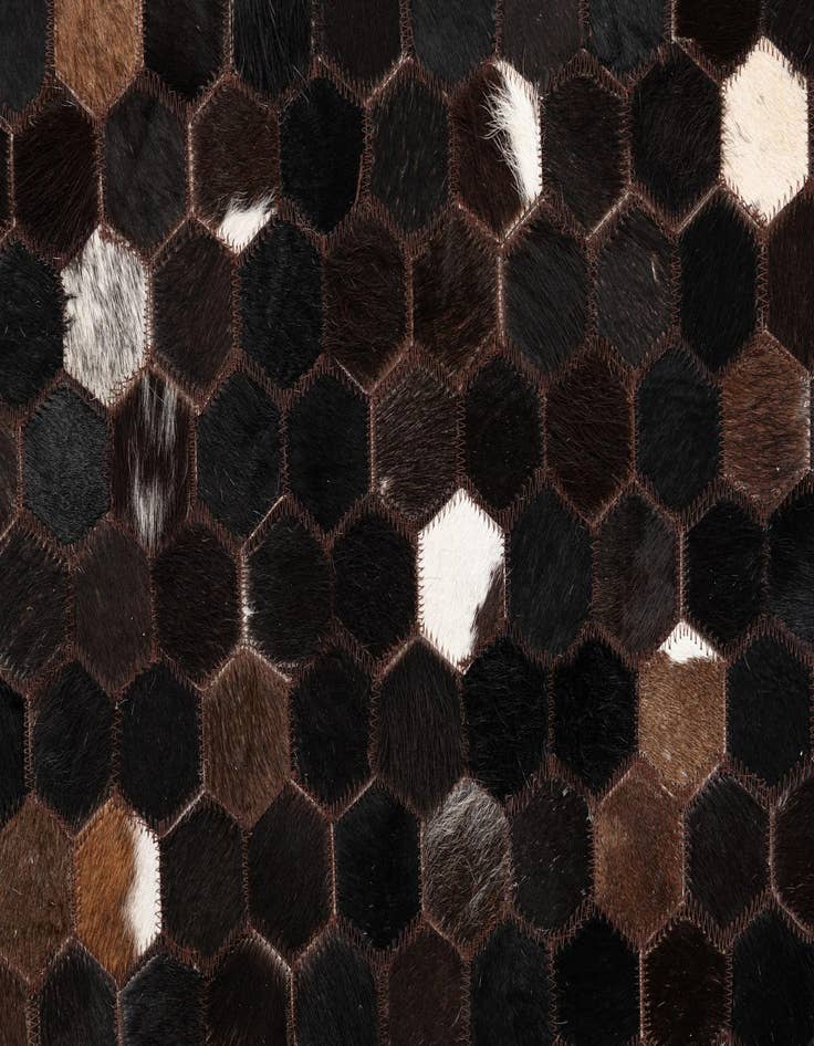 Detail image of 5' 1 x 8' 1 Cowhide Leather Rug
