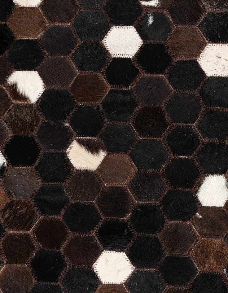 Detail image of 5' 1 x 8' 1 Cowhide Leather Rug