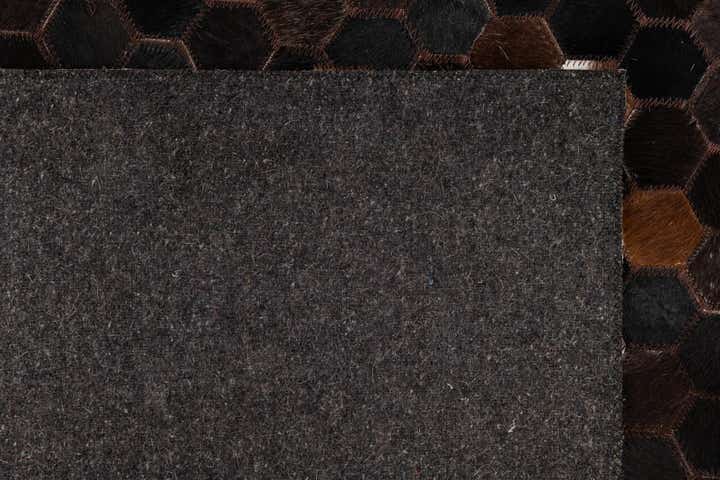 5' 1 x 8' 1 Cowhide Leather Rug