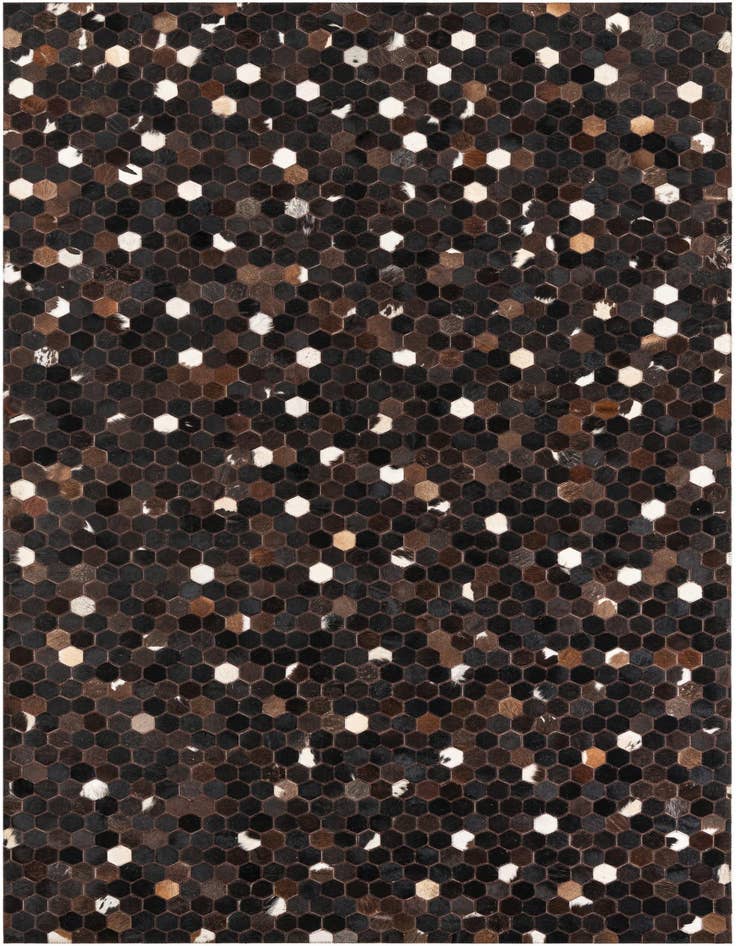 Detail image of 5' 1 x 8' 1 Cowhide Leather Rug