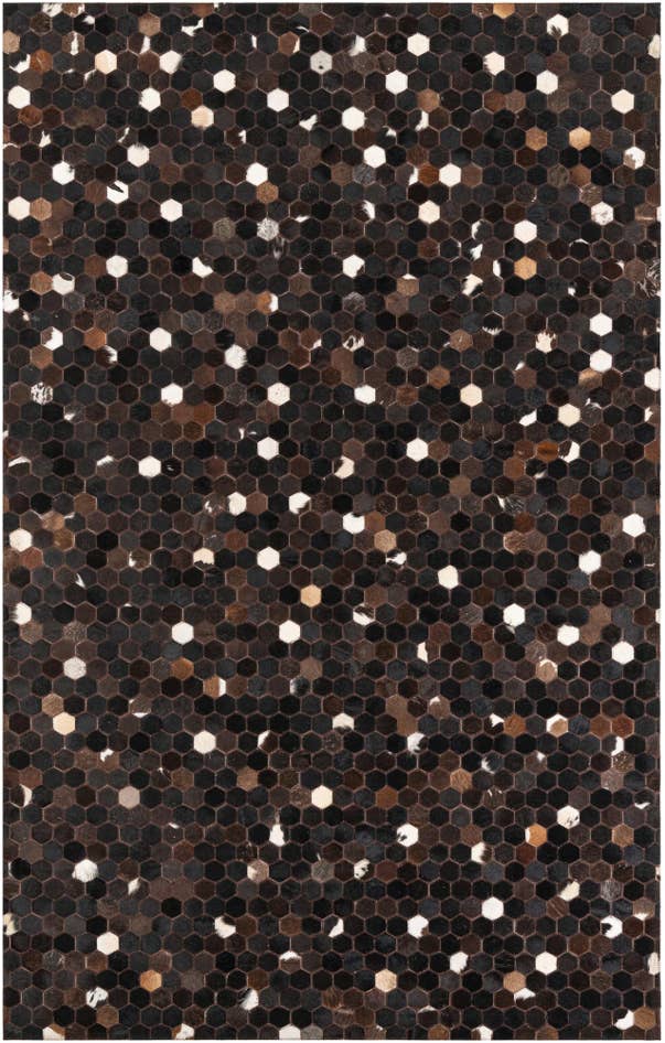 Detail image of 5' 1 x 8' 1 Cowhide Leather Rug