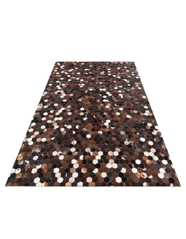 5' x 7' 8 Cowhide Leather Rug