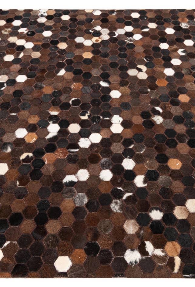 Detail image of 5' x 7' 8 Cowhide Leather Rug
