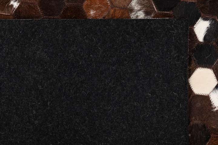 5' x 7' 8 Cowhide Leather Rug