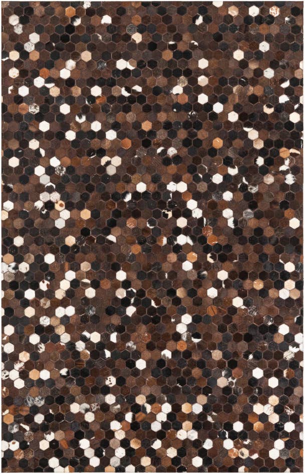 Detail image of 5' x 7' 8 Cowhide Leather Rug