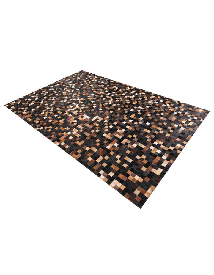 5' 2 x 7' 9 Cowhide Leather Rug