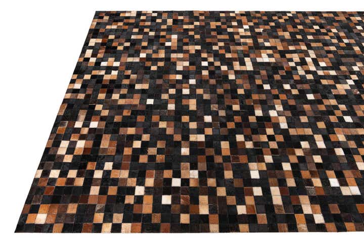 5' 2 x 7' 9 Cowhide Leather Rug