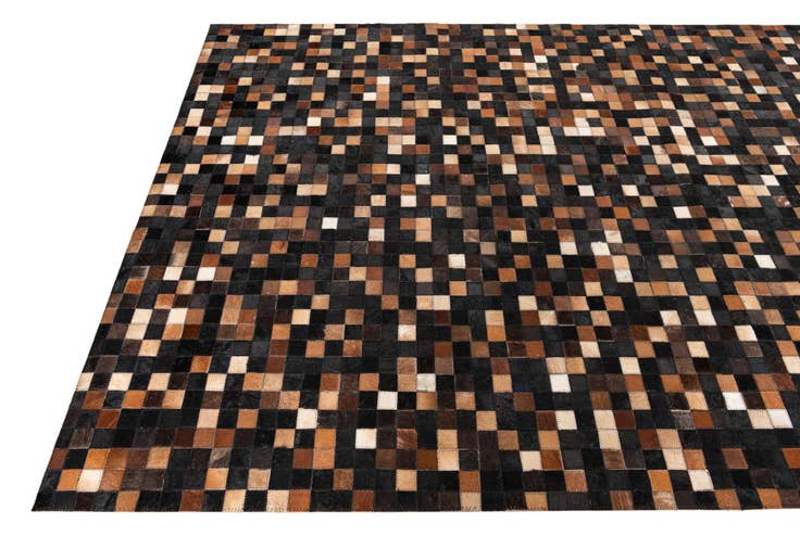 Detail image of 5' 2 x 7' 9 Cowhide Leather Rug