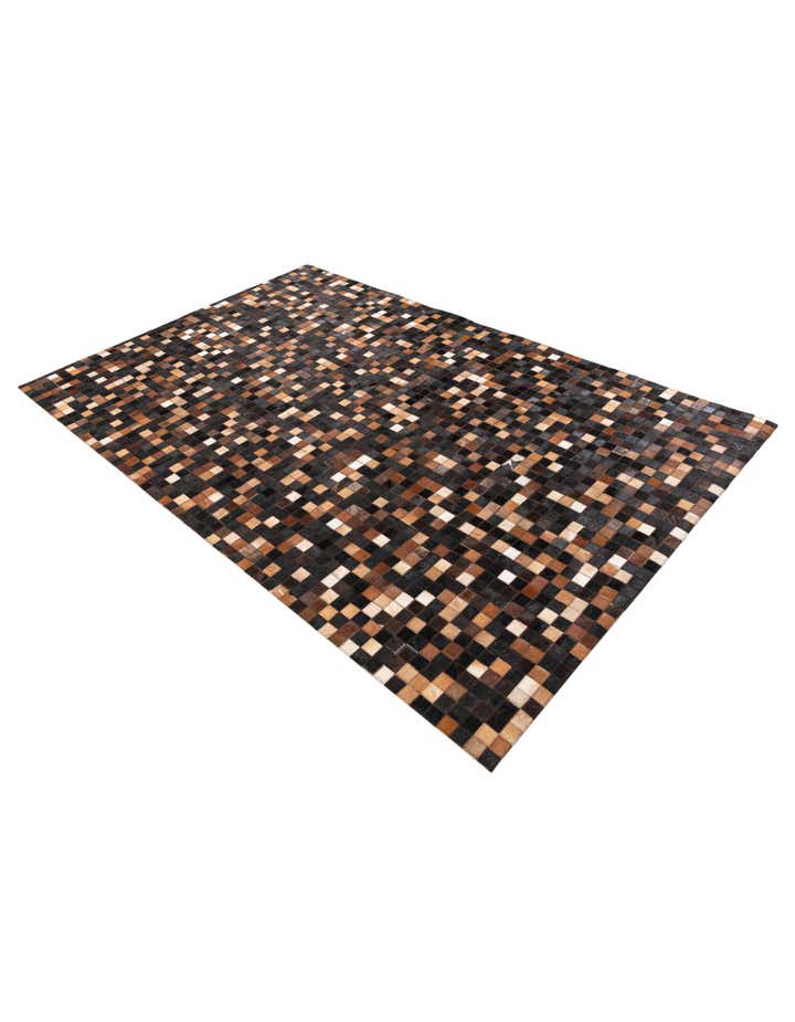5' 1 x 7' 10 Cowhide Leather Rug