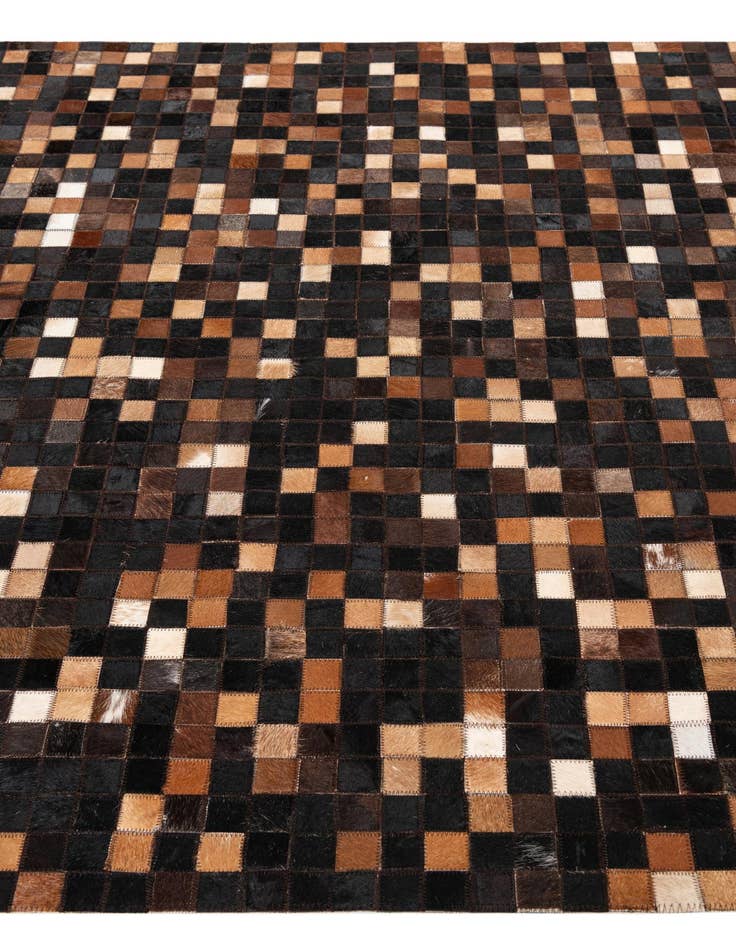 Detail image of 5' 1 x 7' 10 Cowhide Leather Rug