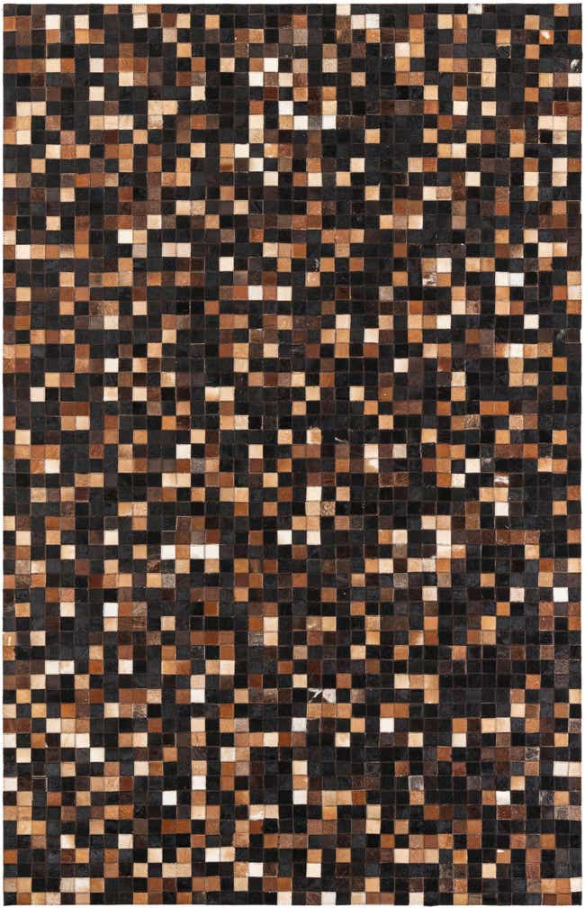 5' 1 x 7' 10 Cowhide Leather Rug