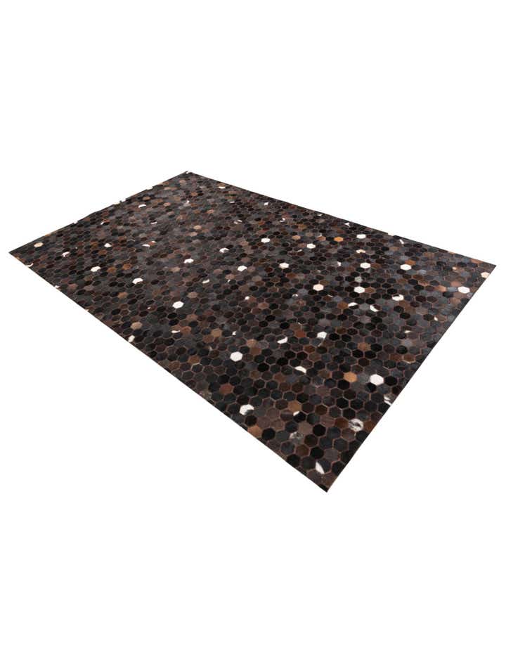 5' 1 x 8' Cowhide Leather Rug