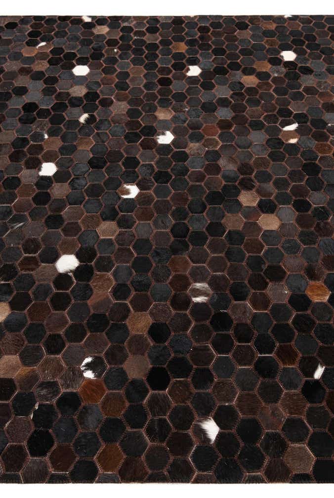 5' 1 x 8' Cowhide Leather Rug
