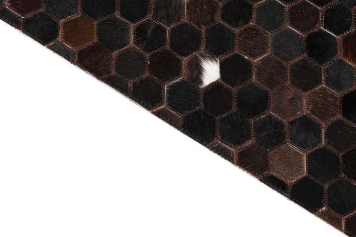 5' 1 x 8' Cowhide Leather Rug