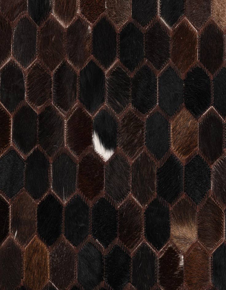 Detail image of 5' 1 x 8' Cowhide Leather Rug